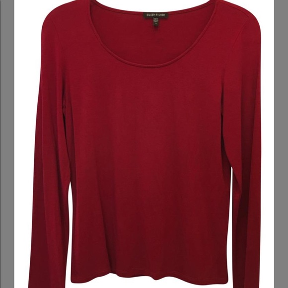 Eileen Fisher Tops - Eileen Fisher Burgundy Shirt